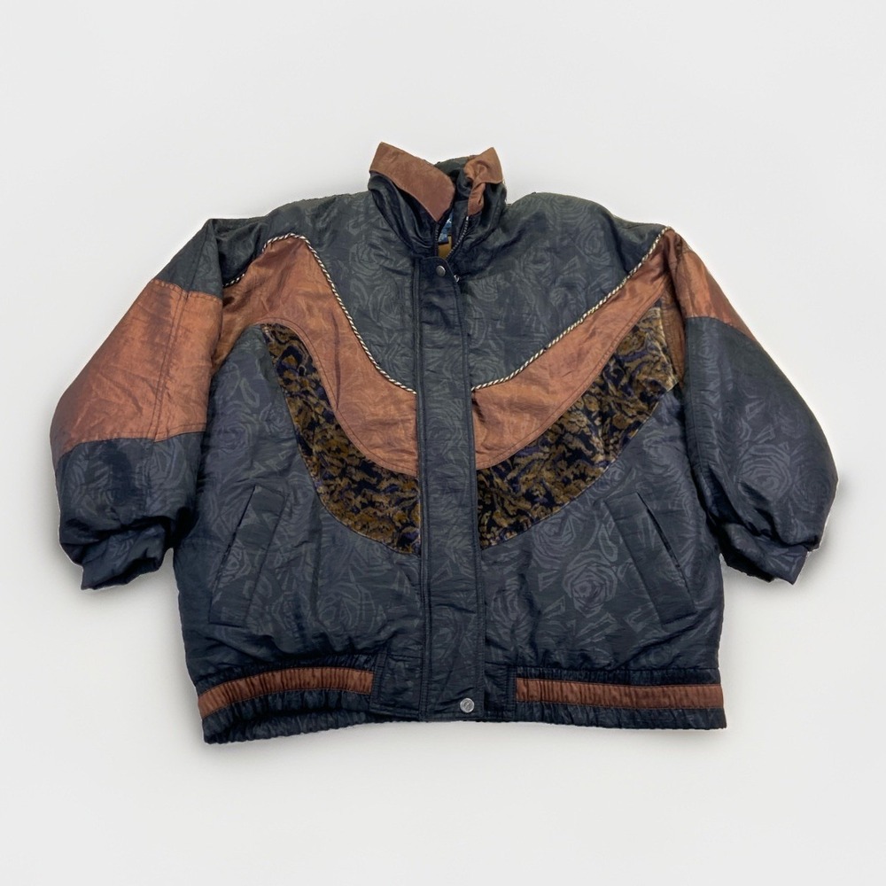 Rock Creek Puffer Jacket Women's M Bomber 80s Vintage Retro Paisley